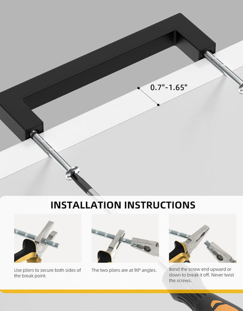Load image into Gallery viewer, 10 Pack Black Square Bar Cabinet Pull Drawer Handle Stainless Steel Modern Hardware for Kitchen and Bathroom Cabinets Cupboard,Center to Center 10In(256Mm) Black Drawer Pulls
