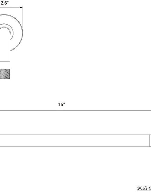 Load image into Gallery viewer, Shower Arm Extension Extra Long Water Outlet PJ1001 with Flange Made of Stainless Steel, Chrome Finish 16 Inches
